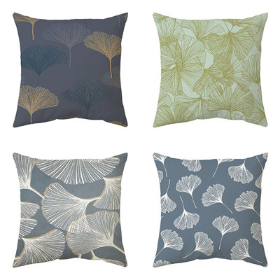 Indoor / Outdoor Floral Square Cushion Cover