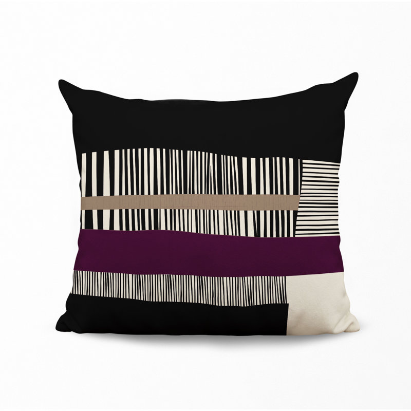 Jeté carré / extérieur en polyester Chamu, 16 po x 16 po, Mauve