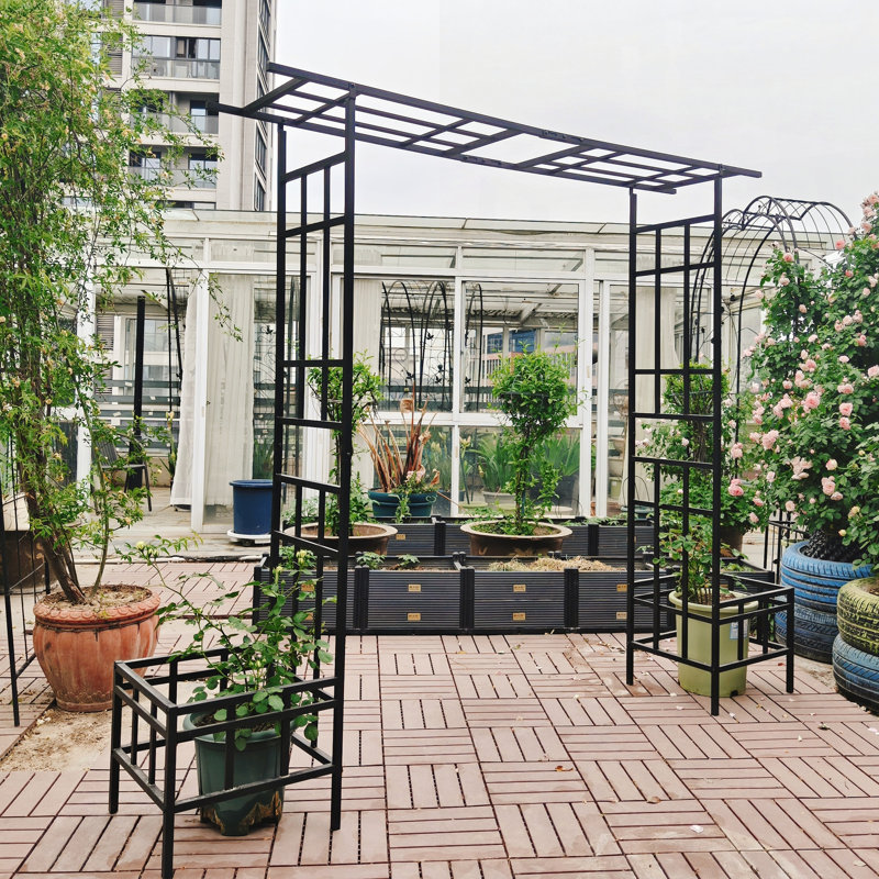 Adjustable Width Metal Garden Arch For Climbing Plants, Perfect For Outdoor Decor And Support