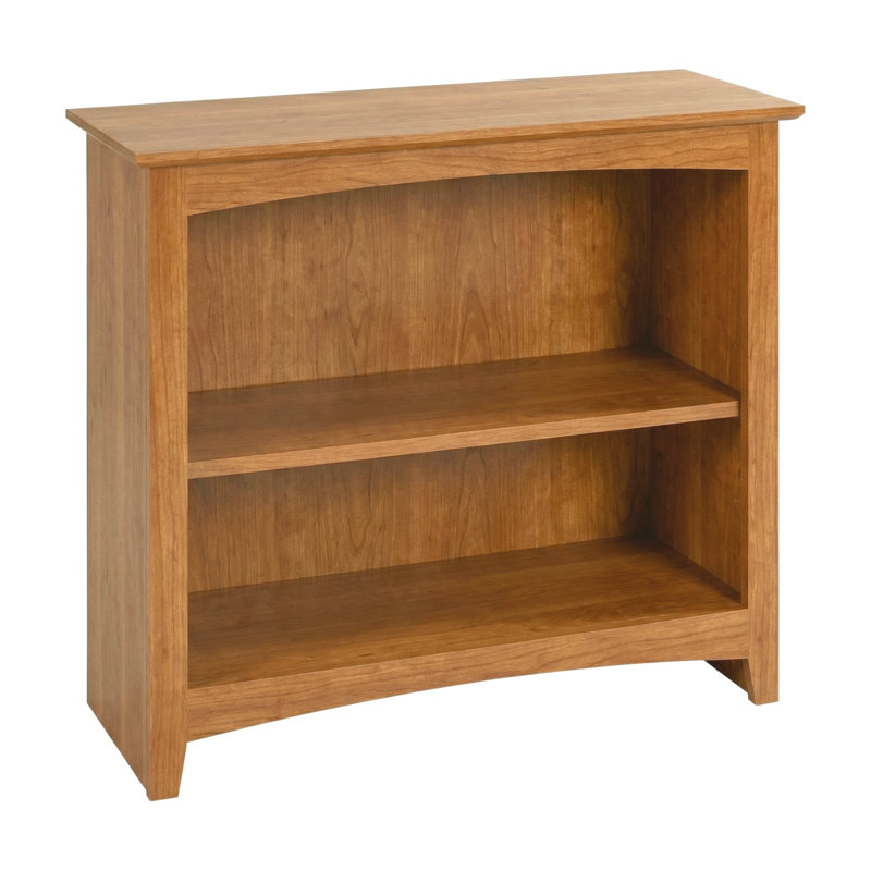 Malani 36" H Solid Wood Classic Bookcase, Natural, (2 Shelves) 29"H x 31.75"W x 12.875"D