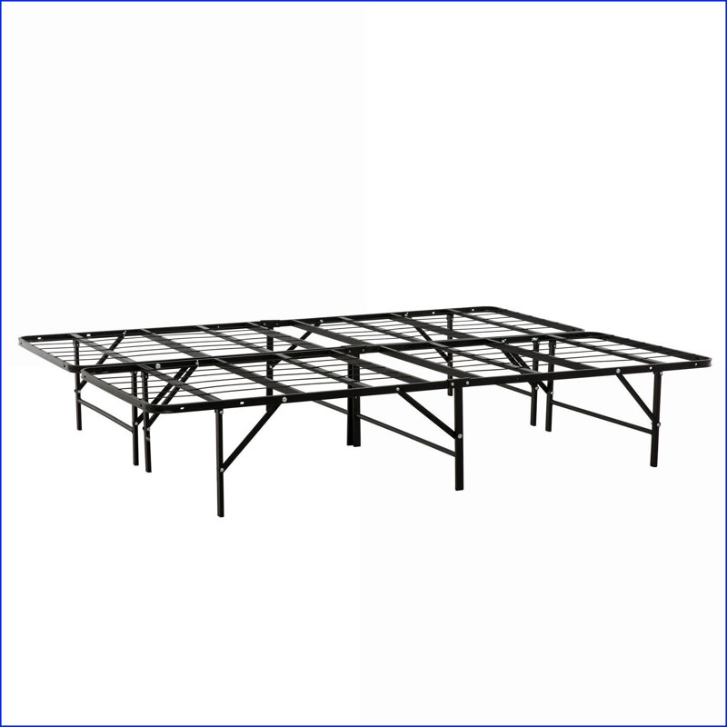 Queen Size Metal Platform Bed Frame - No Box Spring Needed, Black Bedroom Furniture, Queen
