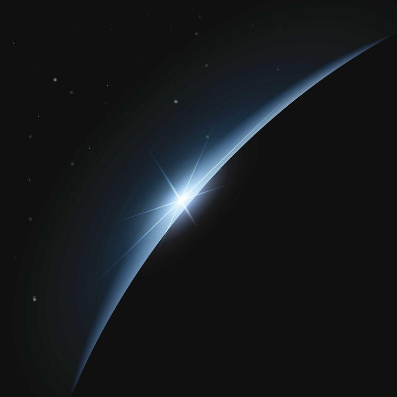 «Dawn from Space», impression sur toile tendue, H 36 po x l 36 po