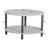 InterGo Oval Wooden Coffee Table with Modern Design, Double Decker Coffee Table, Hondah Center Table for Living Room, Stylish Newspaper and Magazine Storage (Brown)-389543840