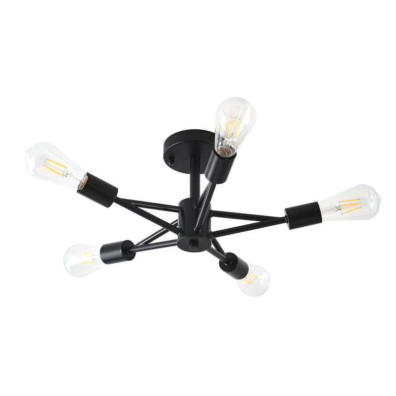5-light Semi Flush Mount Ceiling Light Fixture