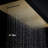 BathSelect Genoa Rainfall Waterfall Thermostatic Touch Panel controlled Recessed Ceiling Mount Shower System with Hand Shower
