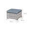Oseasons® Chaunci Rattan 5 Seat Rising Firepit Sofa Set in Ocean Grey-66889642