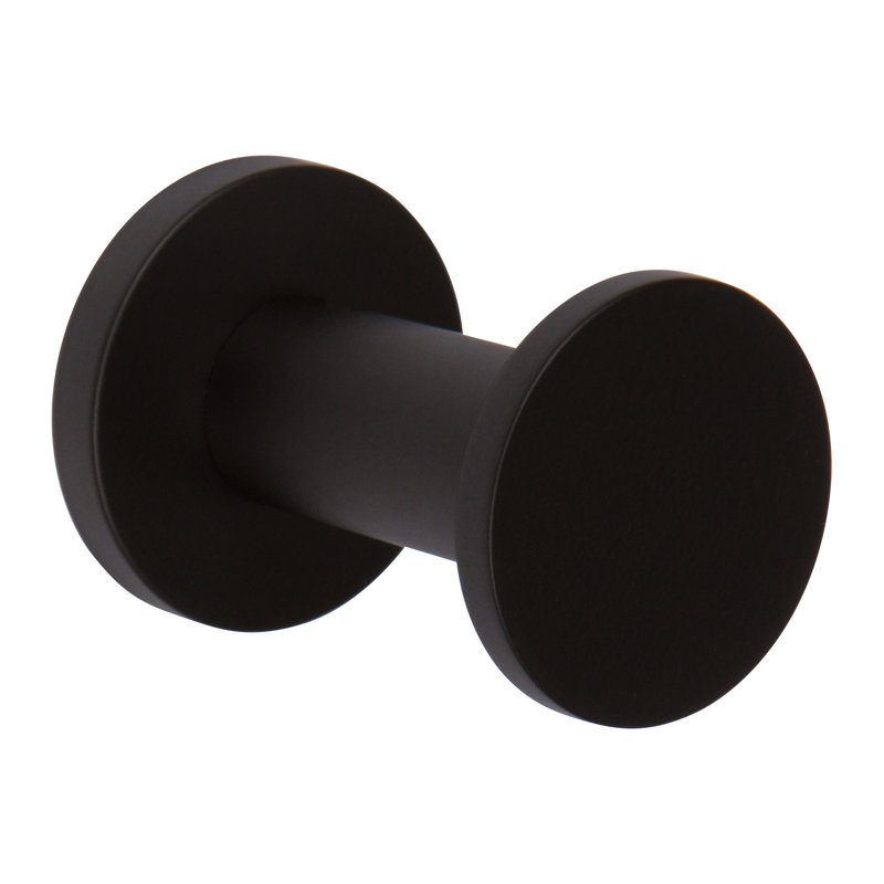 Kubic Single Robe Hook, Matte Black