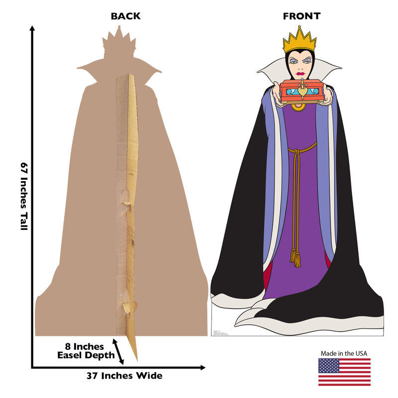 Life-Size Wicked Queen Cardboard Stand-Up with Crown