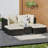 Rattan 2 Seater Garden Lounge Sets with Coffee Table
