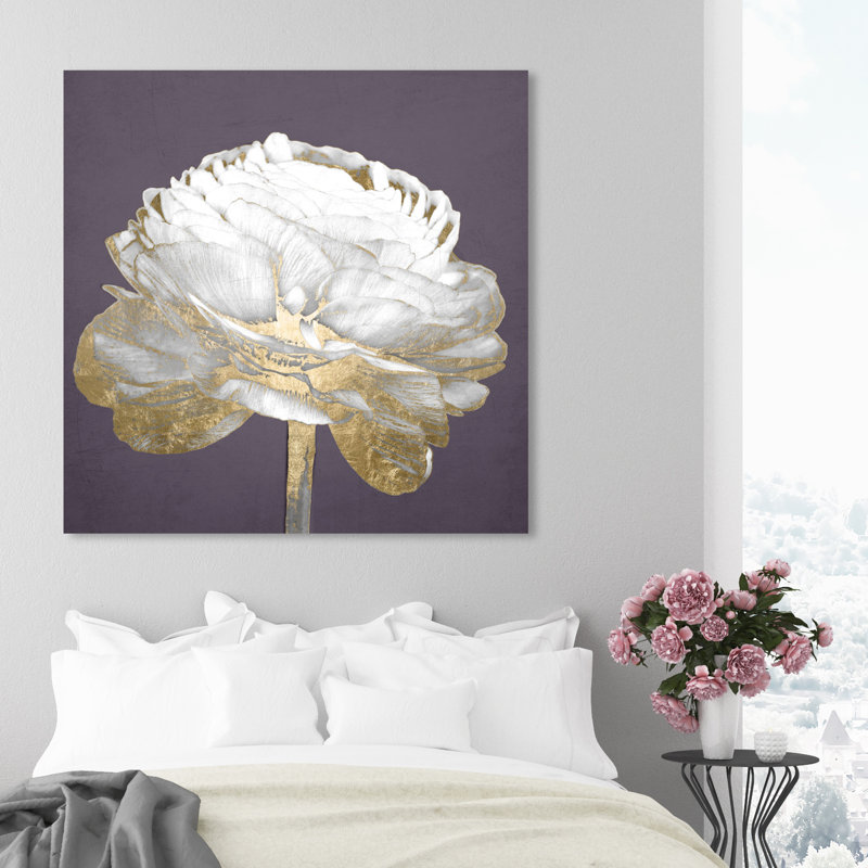 «Gold and Light Amethyst II», impression, H 16 po x l 16 po x P 2 po, Toile tendue