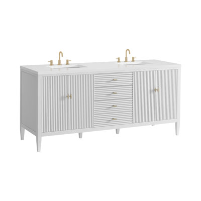 Myrrin 72'' Double Bathroom Vanity with Top