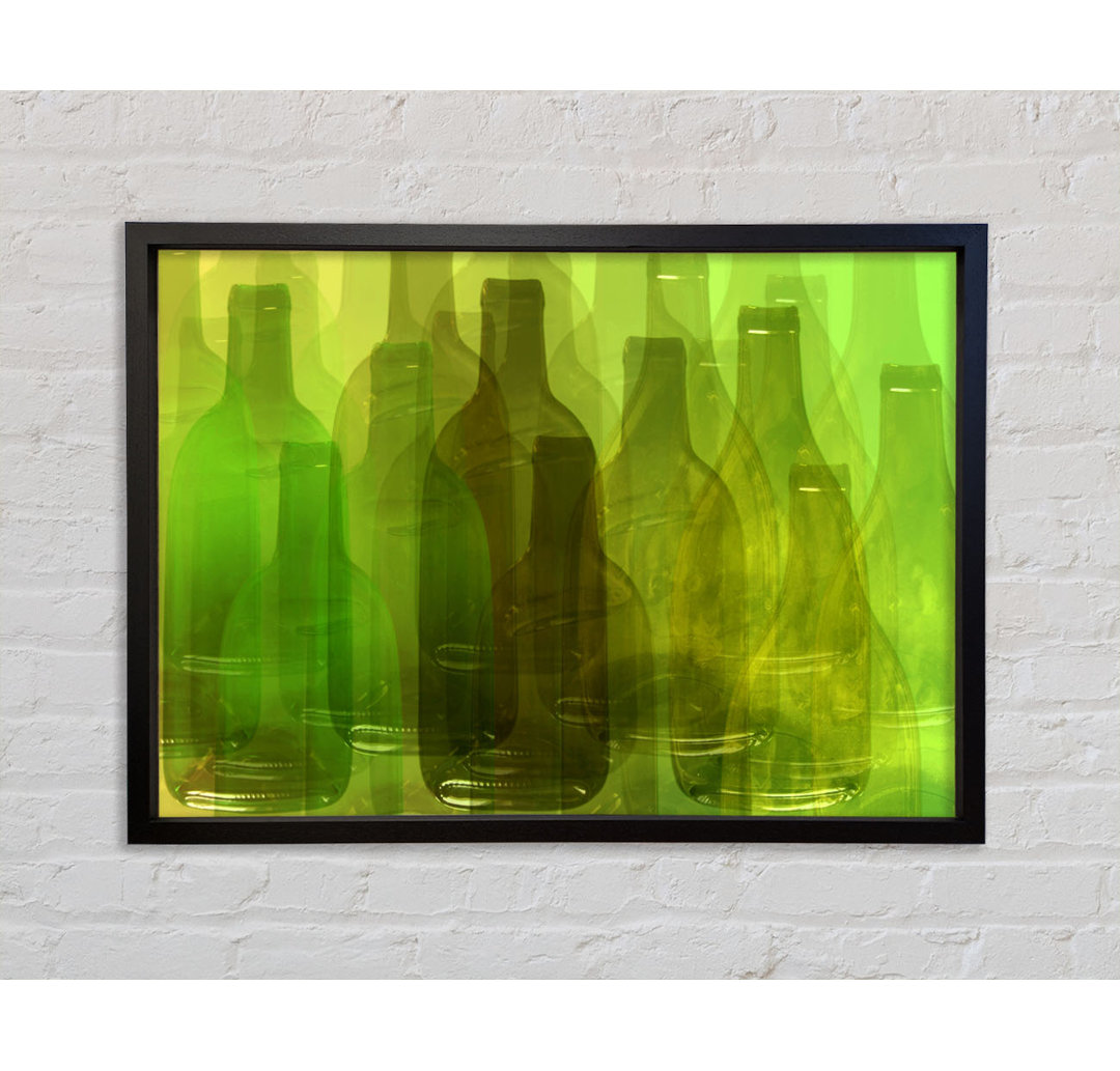 Just Wine Bottles - Single Picture Frame Kunstdrucke auf Leinwand