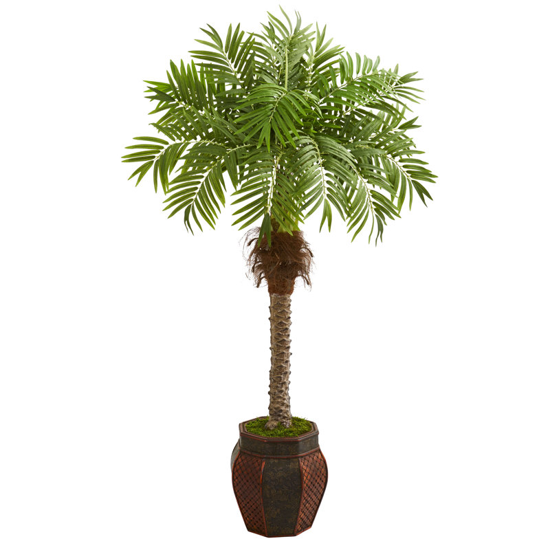 Arbre de palmier artificiel 62" dans un pot de fleurs