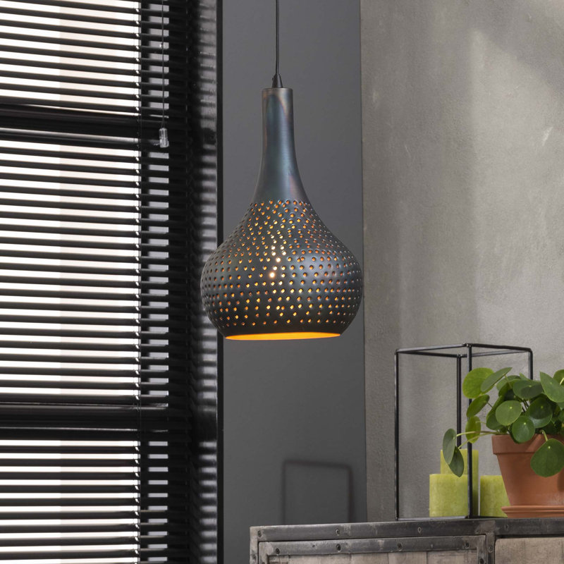 Erie 1 - Light Single Pendant, Black/Brown