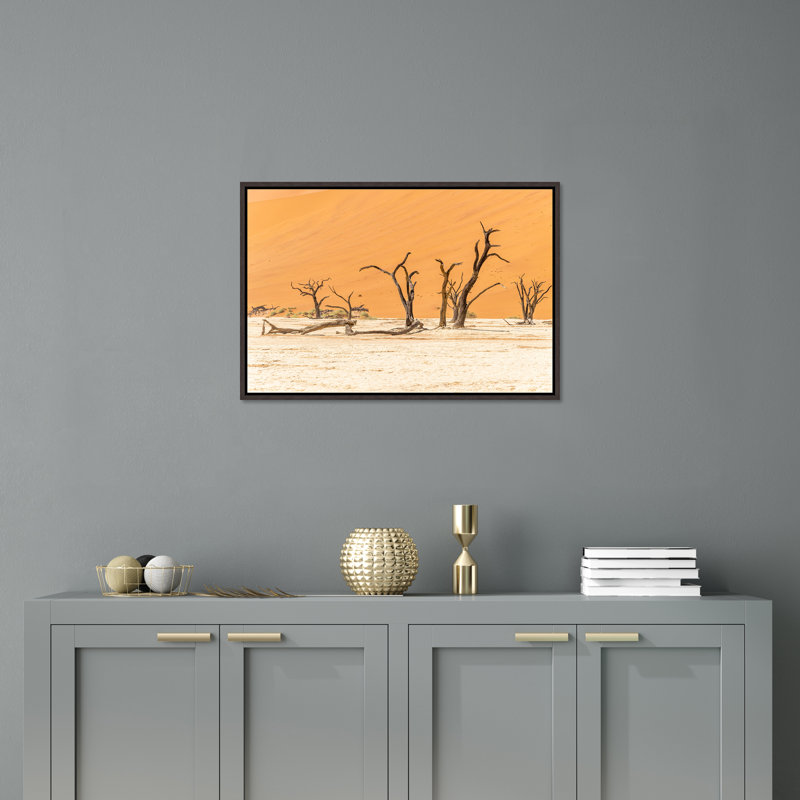 Namibian Skeleton Trees III Print by Richard Silver, Image Brush Gel, 31.75" H x 46.75" W