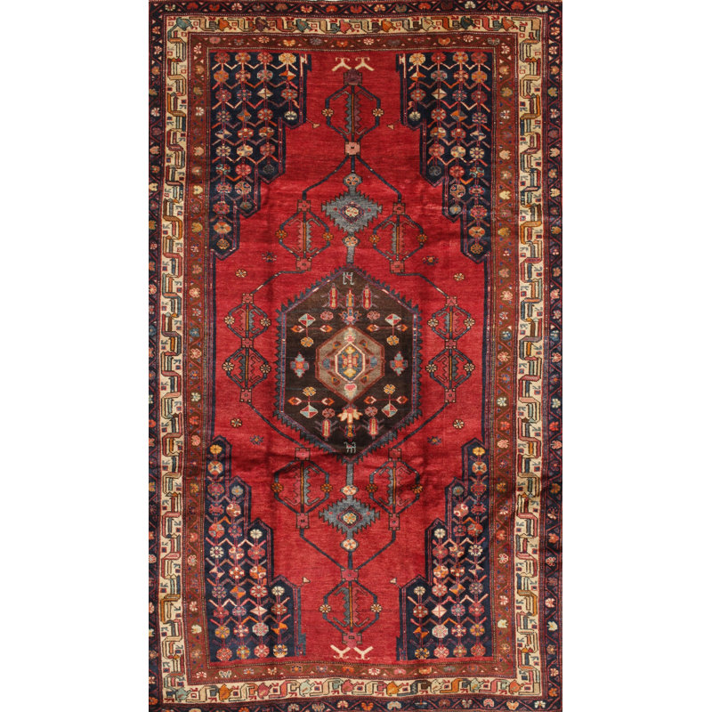 Tapis oriental rouge / brun / bleu marine, Rectangle 8 pi x 12 pi