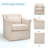 30" Wide Modern Cozy Soft Upholstered Swivel Accent Chair With Lumbar Pillow-589940504