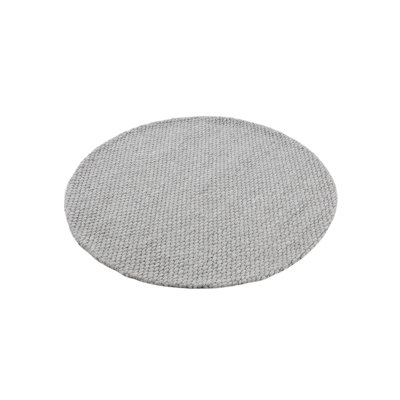 Handgefertigter Wollteppich aus in Grau Wool Hand Loomed Area Rug