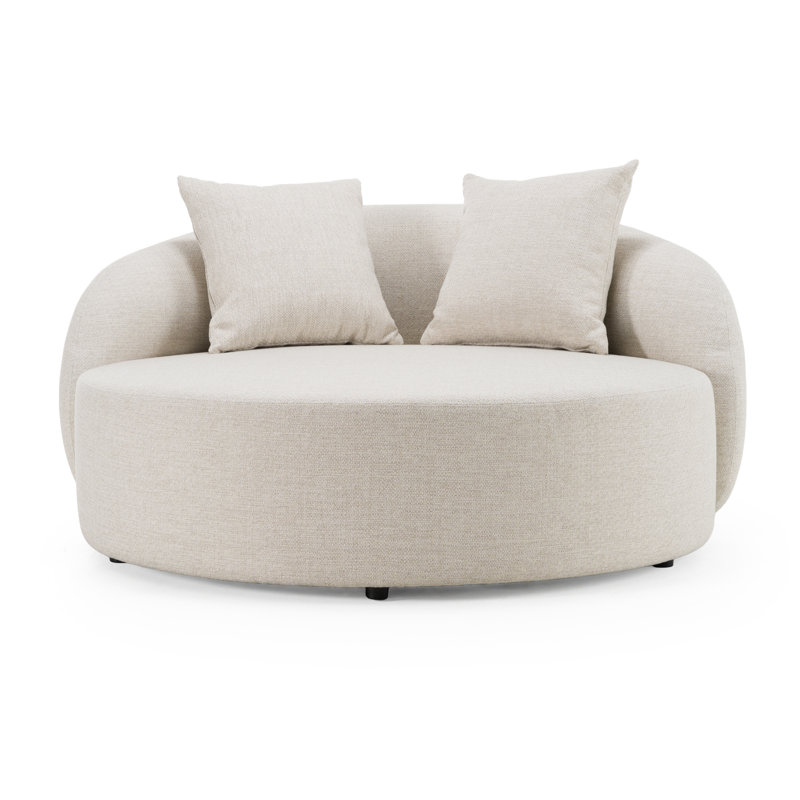 Jahmaya - Lit d'extérieur en tissu beige