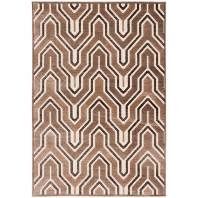Tapis chameau / crème