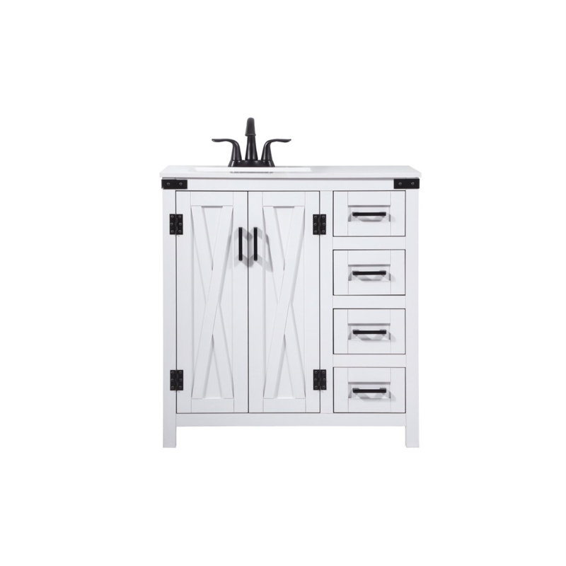 Ensemble de meuble-lavabo simple 32 po Slayton, Blanc
