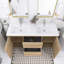 59,06 po X P 19,69 po P x 33,46 po Meuble-lavabo autoportant à simple cuve H-1058037423
