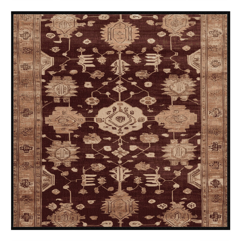 Tapis noir surteint lavable à la machine, Carré 5 pi