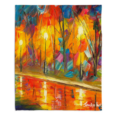 Couverture sherpa doux streetlights