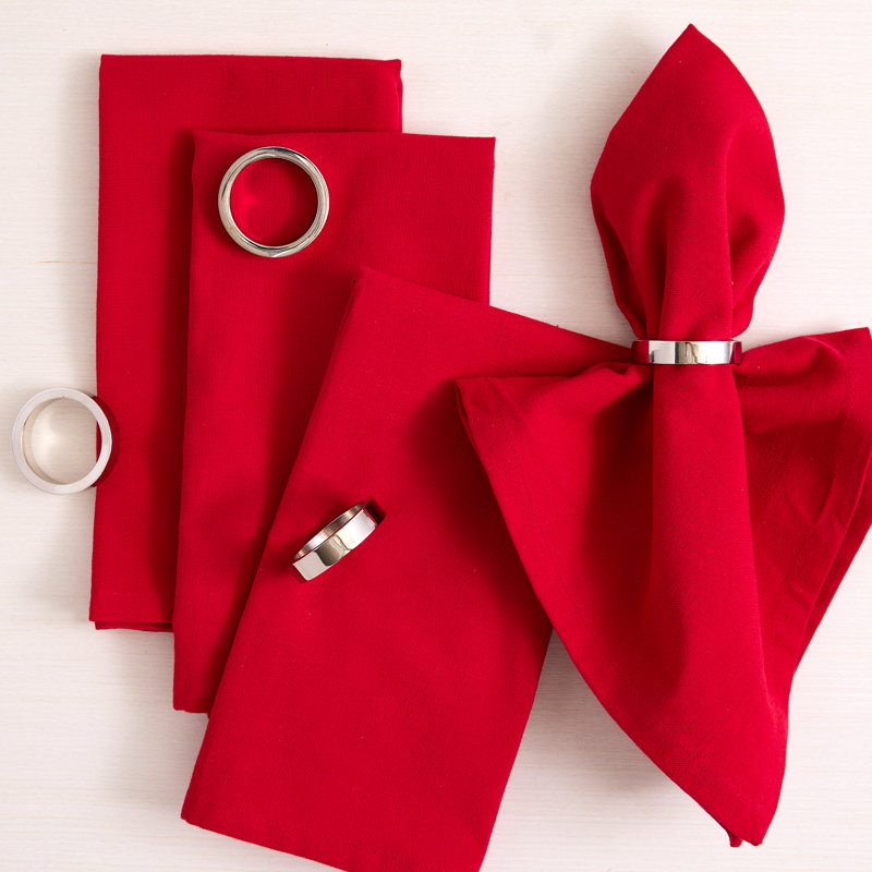  Silver Circle Napkin Ring Set/4