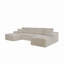Siège modulaire modulaire pour canapé, canapé rembourré et compressé pour le salon, la chambre à coucher, un appartement, aucun assemblage requis, combinaison gratuite pour 4 PC, tissu en velours côtelé moelleux, blanc