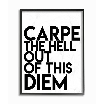 Carpe Hell Out Of This Diem Canvas Wall Art by House of Lulu