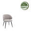 Chaise rembourrée en tissu avec pieds en acier Emireth-1458068822