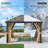 12 Ft. W x 10 Ft. D and 9.8 Ft. W x 9.8 Ft. D Aluminum Patio Gazebo-110778223