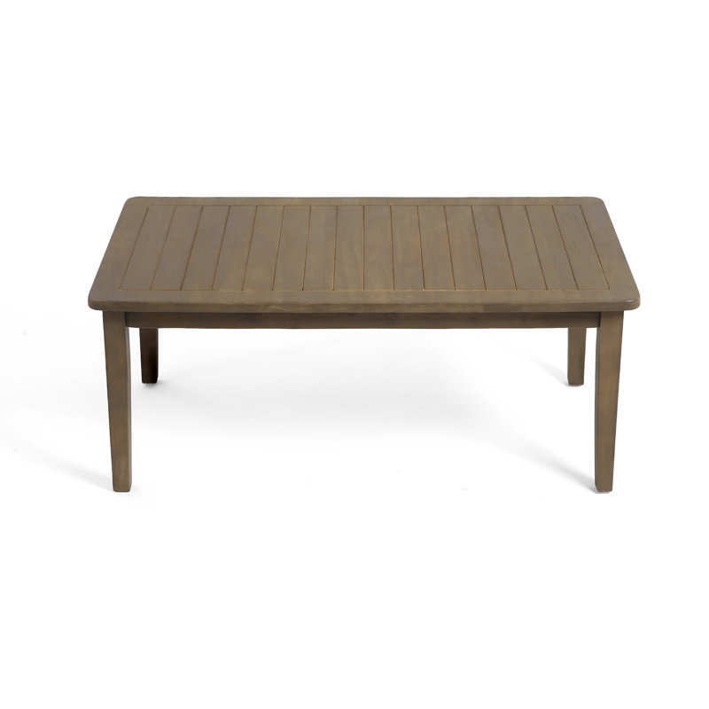 Solid Wood Teak Outdoor Coffee Table, Brown
