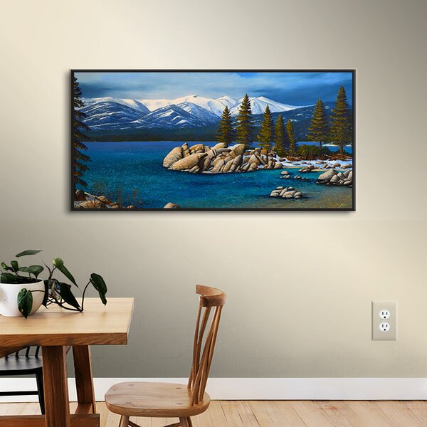 Loon Peak® Winter At Sand Harbor Lake Tahoe Framed On Canvas Print ...