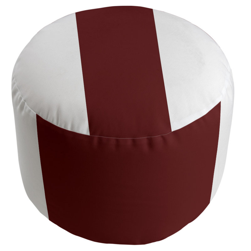Mélange de polyester à rayures rondes 20,5", Blanc / Marron