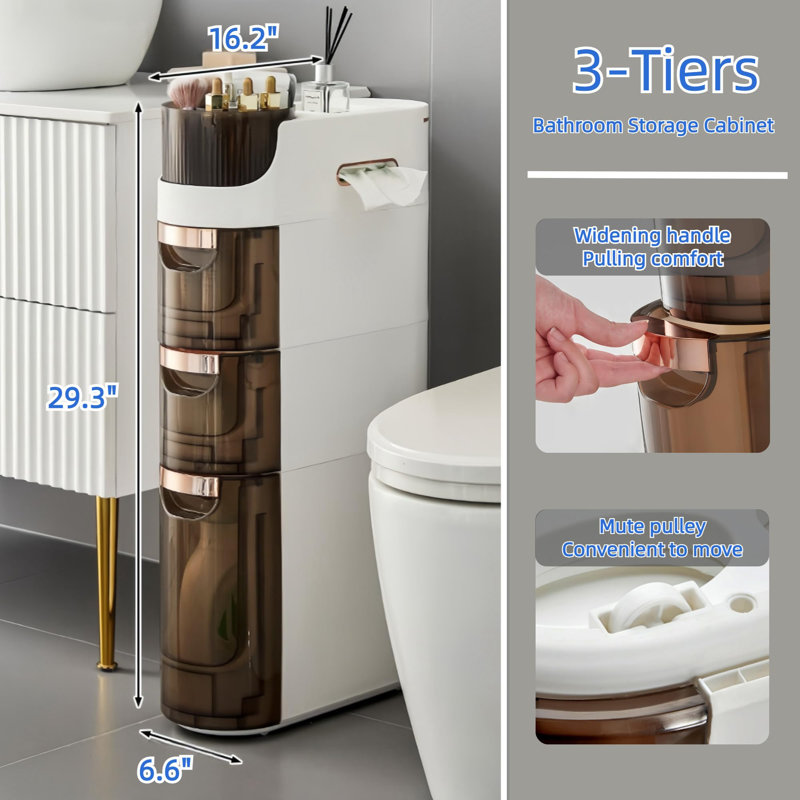 Armoire de rangement pour salle de bain 3 niveaux