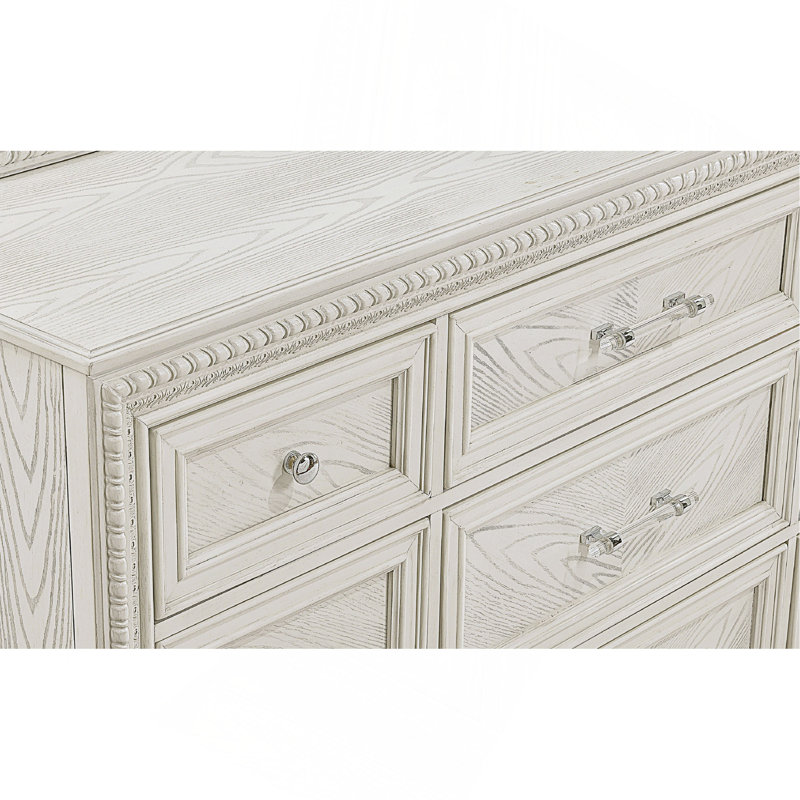 Meuble de rangement en bois avec commode à 6 tiroirs 1Pc