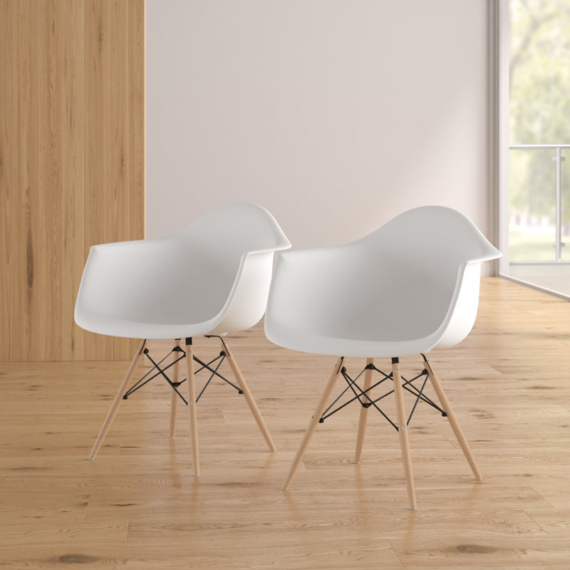 Cardone Arm Chair, White/Natural