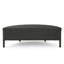 Table basse demi-ronde grise pour l'extérieur, l 35,3 po, P 18,32 po, H 12,18 po, sans assemblage, table de poids limite de 270 lb, gris, assemblage, roulement