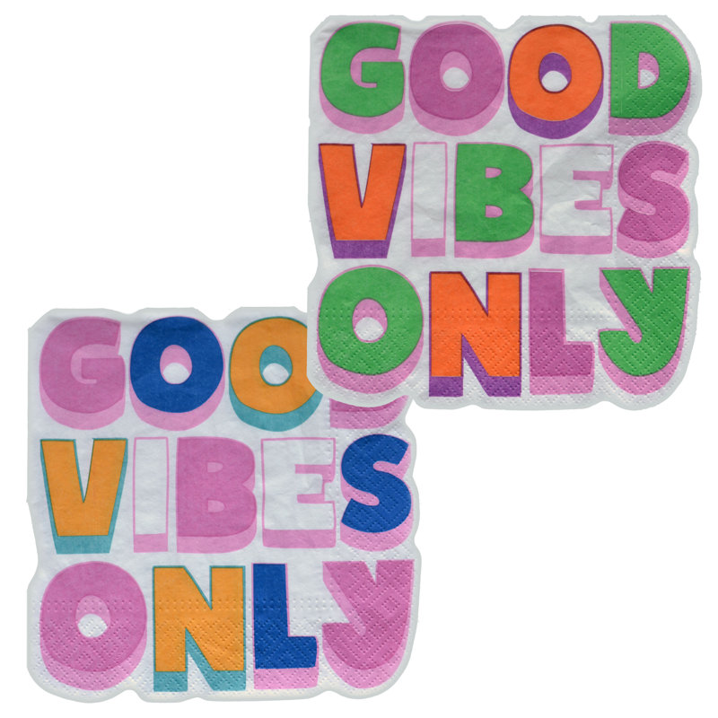40 Count Good Vibes Party Napkins