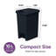 Poubelle à pédale compacte Superio 10L à ouverture double 2,5 gallons Superio (10,63 po x 7,68 po x 13,53 po) Superio-123538946