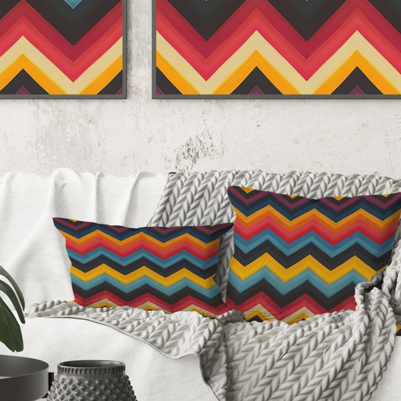 Coussin décoratif à chevrons