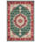 Girraj Burgundy Green Beige Oriental Machine Printed CGirrajn Polyester Area Rug-744038309