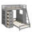 Twin-Over-Twin Bunk Bed Integrated With LED Lighting-114446972