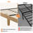 Queen Size Rattan Bed Frame, Boho Bed Frame with Natural Rattan Headboard, Rattan Bed Frame with LED Lights, Wood Support Legs and Slats, Noise-Free, No Box Spring Needed-1174165436