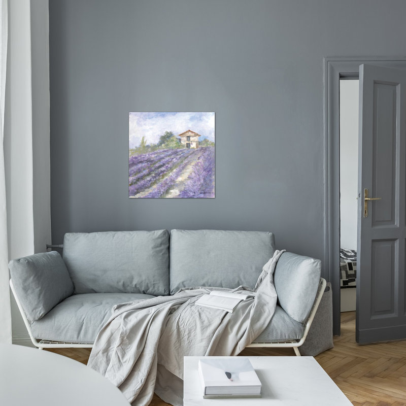Lavender Fields par Debi Coules - Estampe numérique sur toile tendue avec châssis, H 18 po x l 18 po x P 1,5 po, Toile tendue