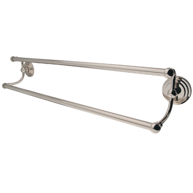 Kingston Brass Milano 24-Inch Dual Towel Bar, Polished Chrome, 4.75'' H x 20.63'' L x 5'' D