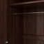 Commode brune, garde-robe avec rangement