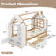 Lit plateforme simple en bois massif avec tiroirs et tablettes, conception enfantine pour les chambres confortables et organisées-183097064